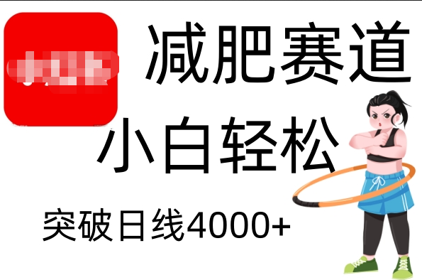 小红书减肥赛道，小白轻松日利润4000+-蔚县浩瑞城网络工作室