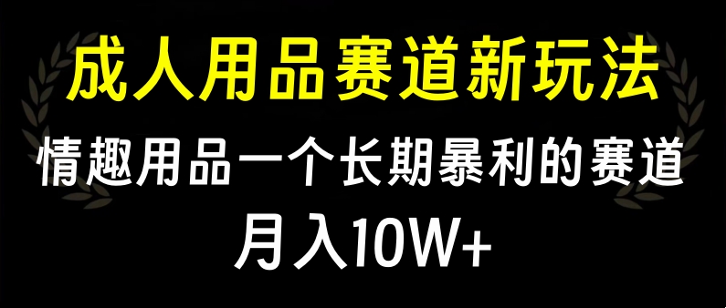 大人用品赛道新玩法，情趣用品一个长期暴利的赛道，月入10W+-蔚县浩瑞城网络工作室